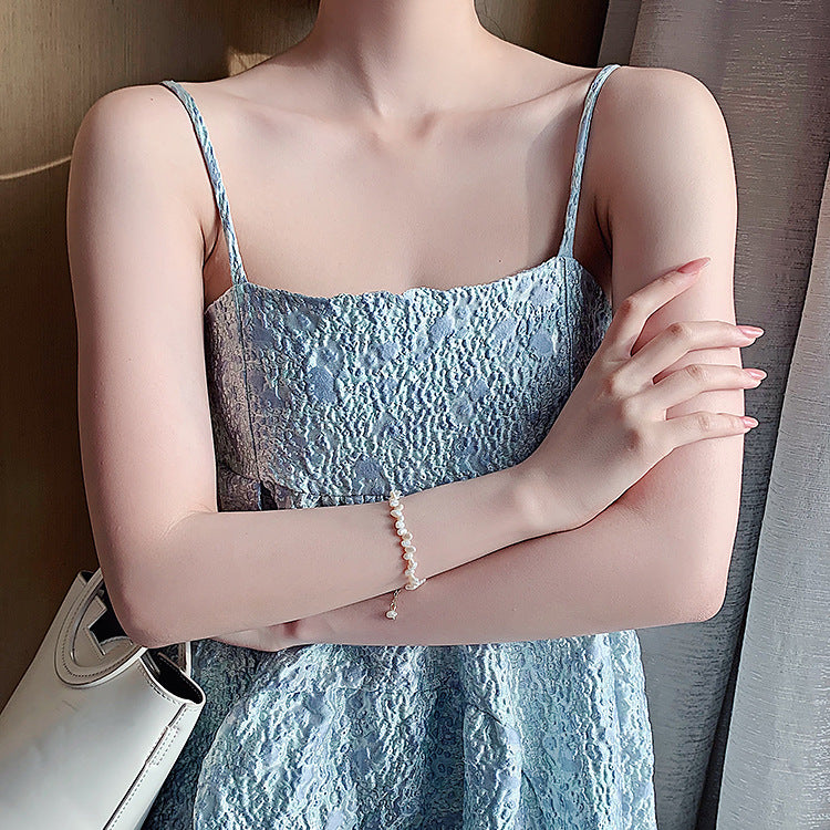 Freshwater pearl bracelet gold plating