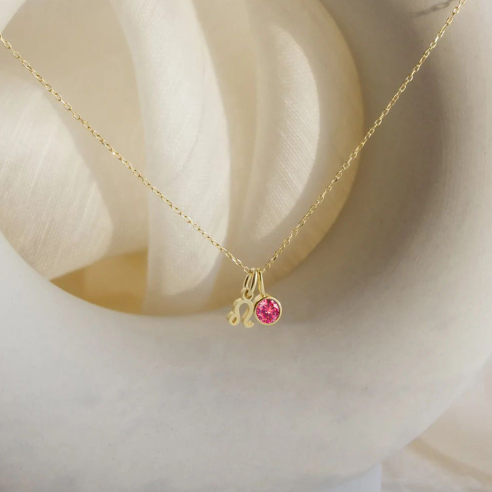 Zodiac Sign & Birthstone Necklace