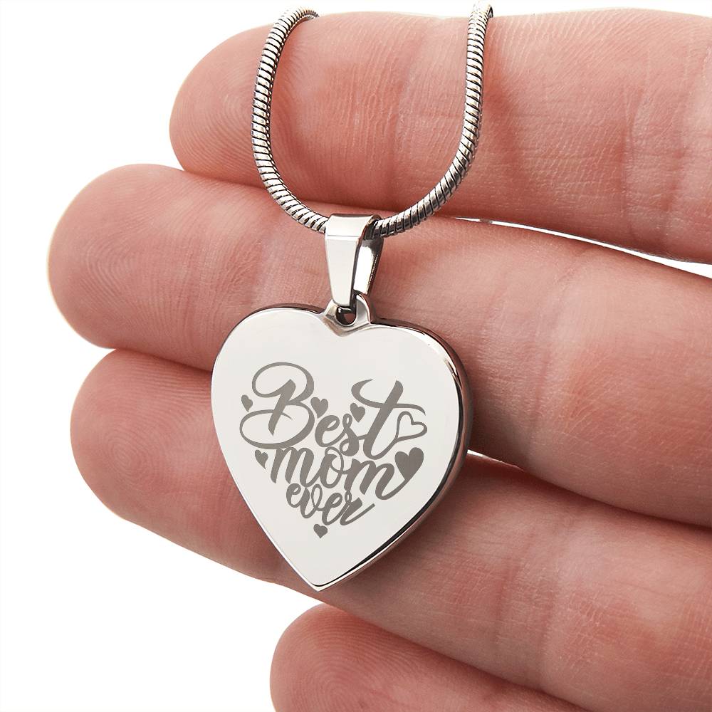Best Mom Ever - Custom Engraved Necklace