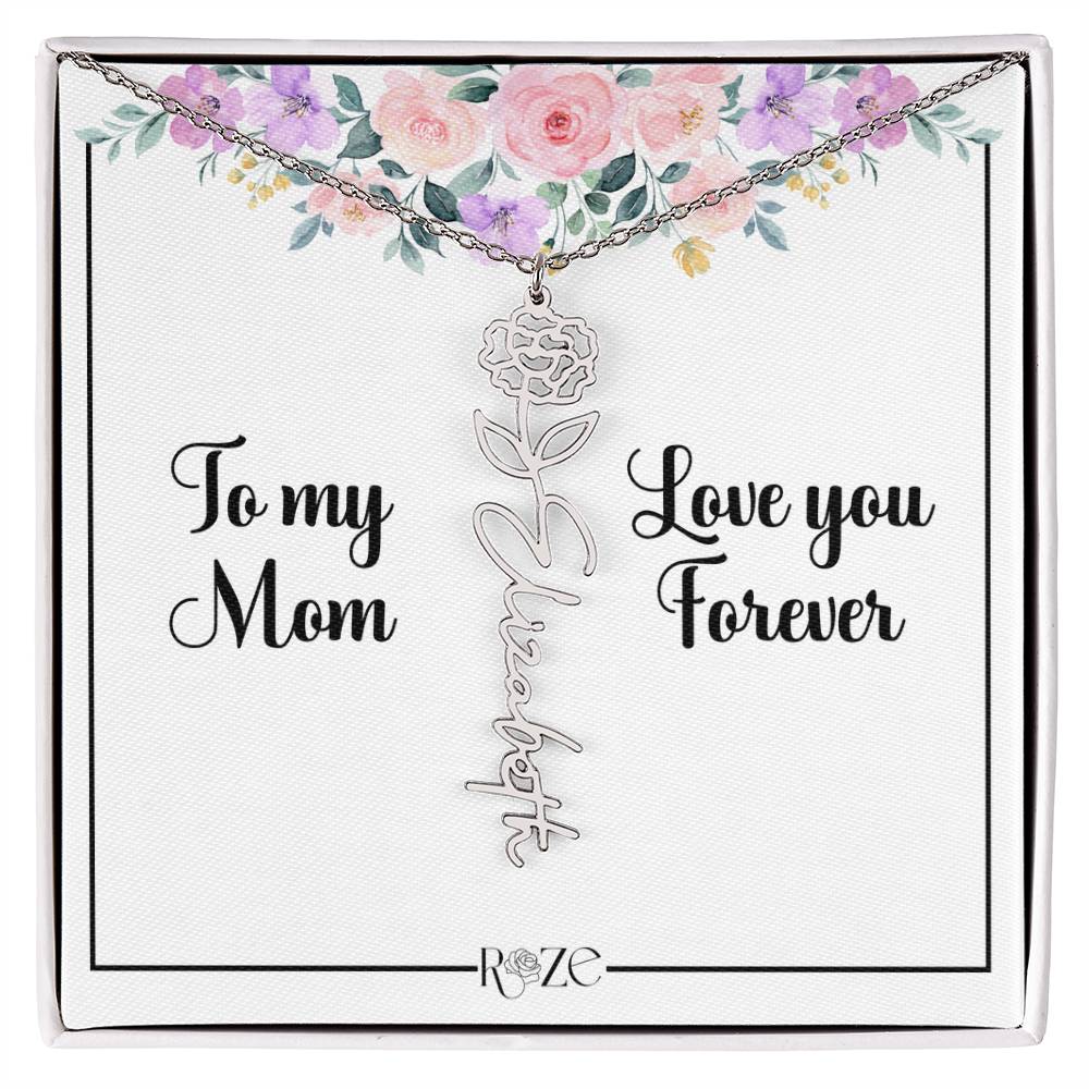 Custom Name Birth Month Neckace for Mother's Day