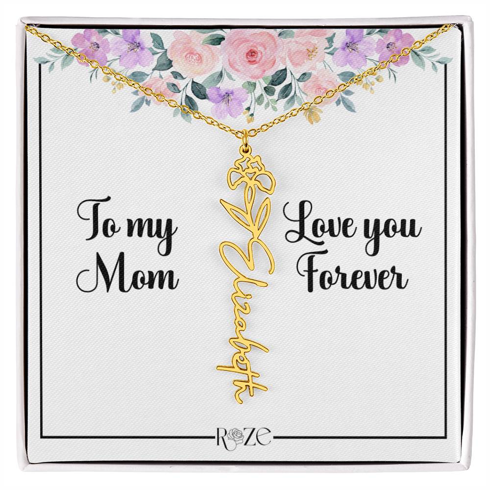 Custom Name Birth Month Neckace for Mother's Day