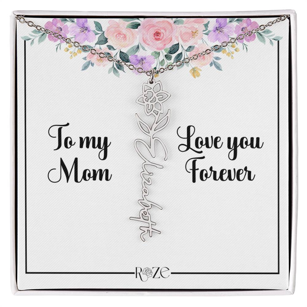 Custom Name Birth Month Neckace for Mother's Day