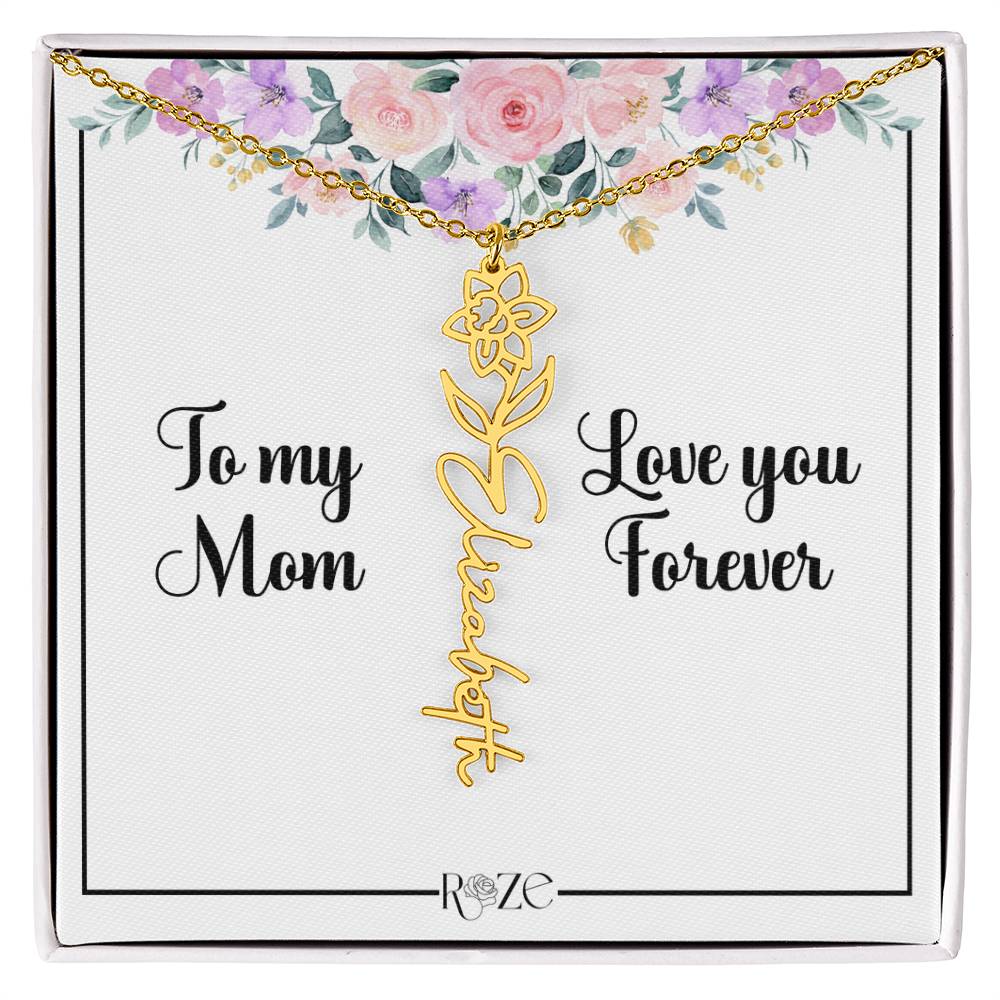 Custom Name Birth Month Neckace for Mother's Day