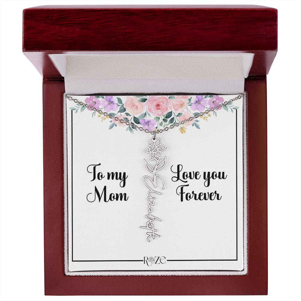 Custom Name Birth Month Neckace for Mother's Day
