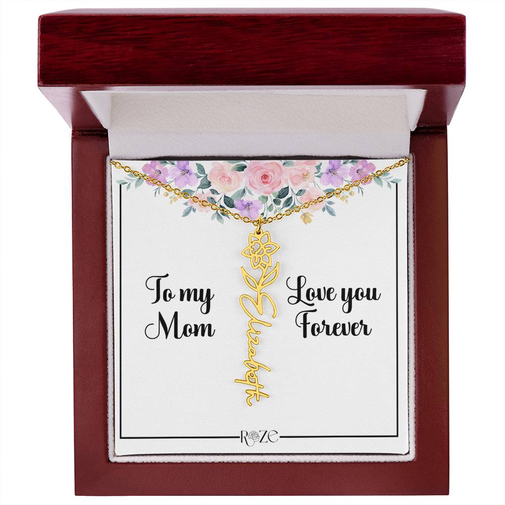 Custom Name Birth Month Neckace for Mother's Day