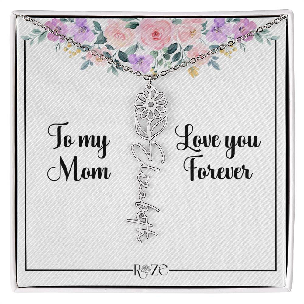 Custom Name Birth Month Neckace for Mother's Day