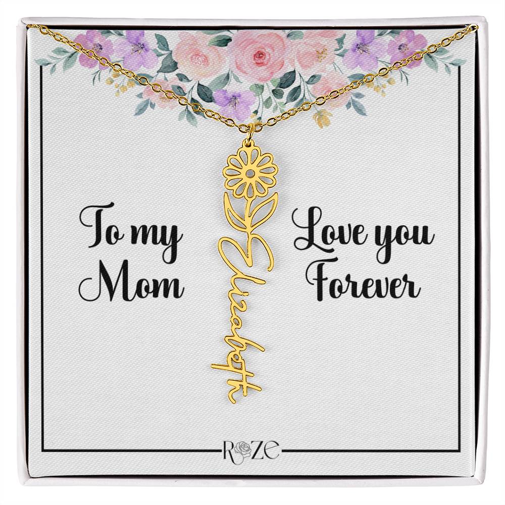 Custom Name Birth Month Neckace for Mother's Day