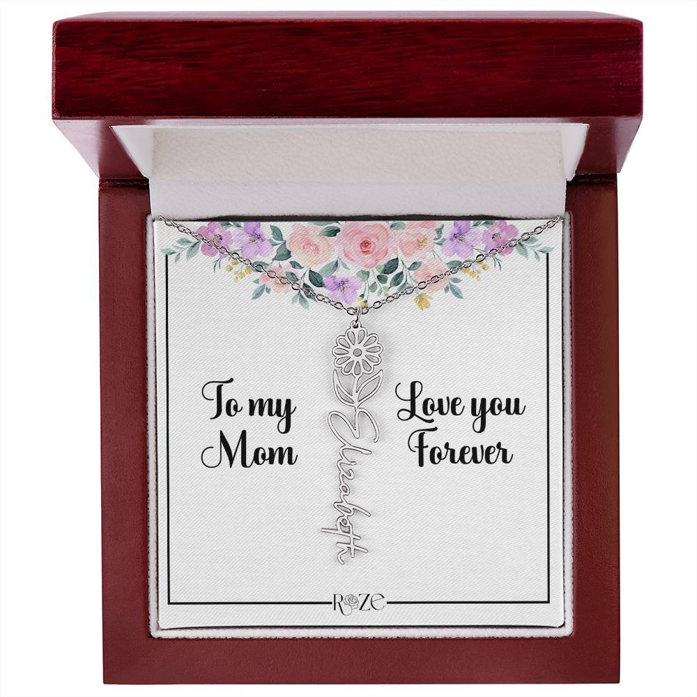 Custom Name Birth Month Neckace for Mother's Day
