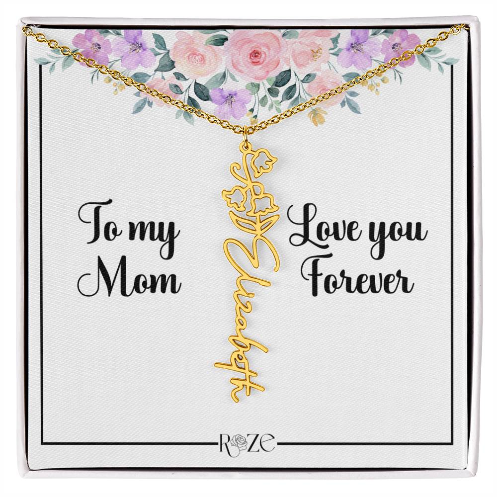 Custom Name Birth Month Neckace for Mother's Day