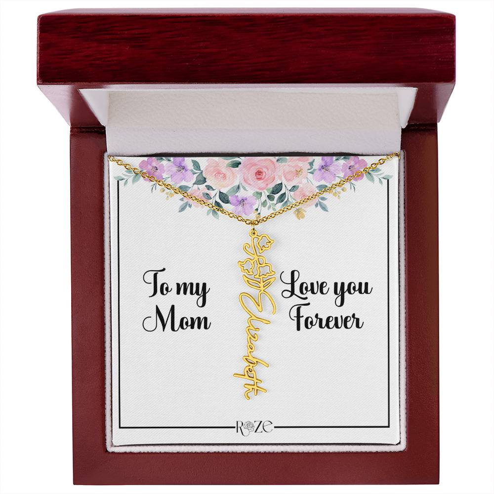 Custom Name Birth Month Neckace for Mother's Day