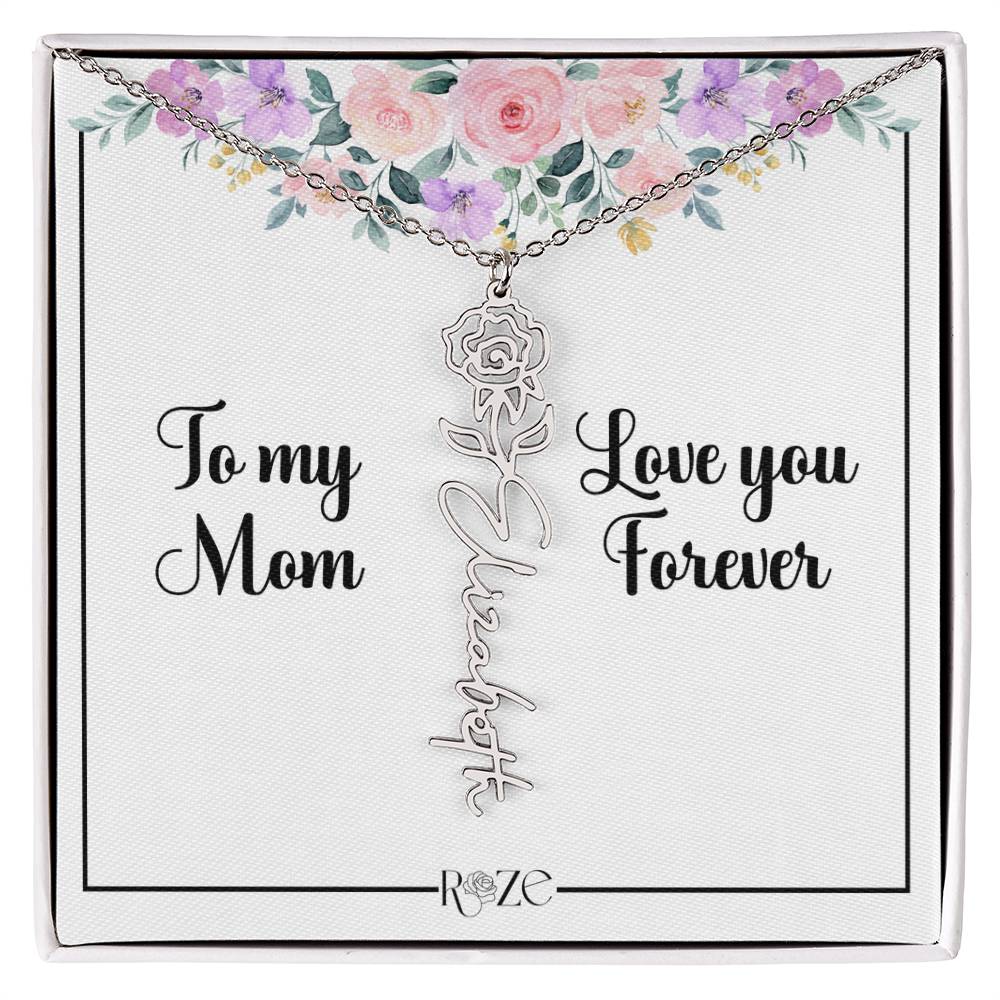 Custom Name Birth Month Neckace for Mother's Day
