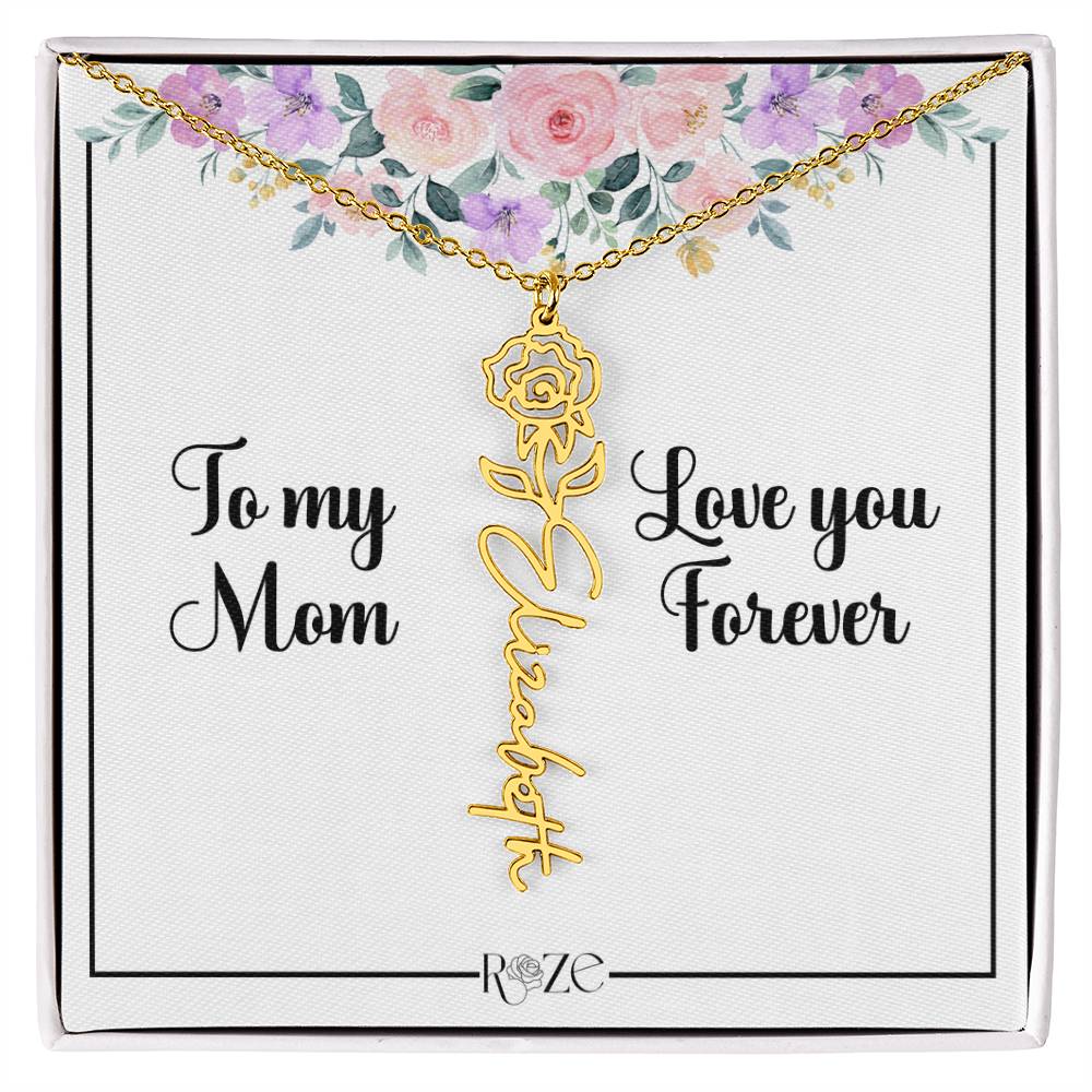 Custom Name Birth Month Neckace for Mother's Day