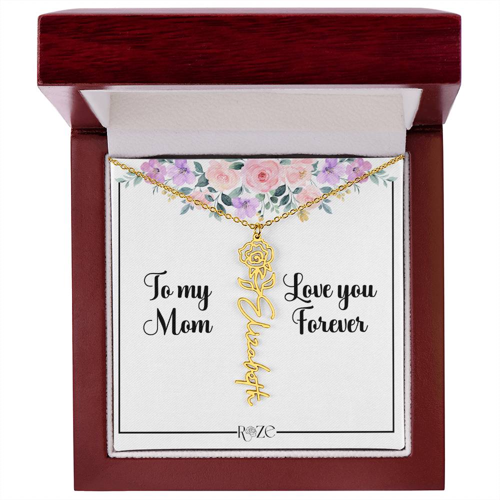 Custom Name Birth Month Neckace for Mother's Day