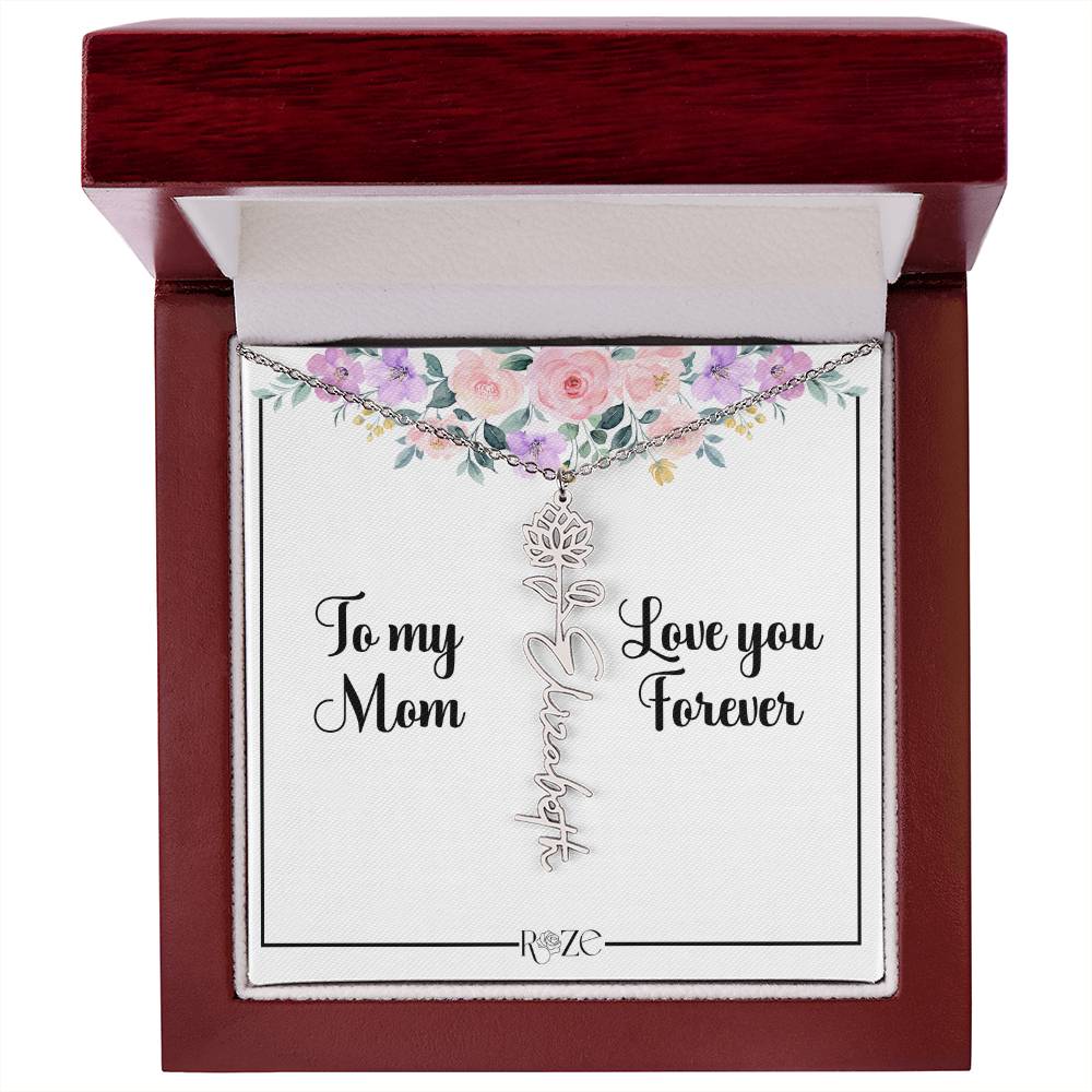Custom Name Birth Month Neckace for Mother's Day