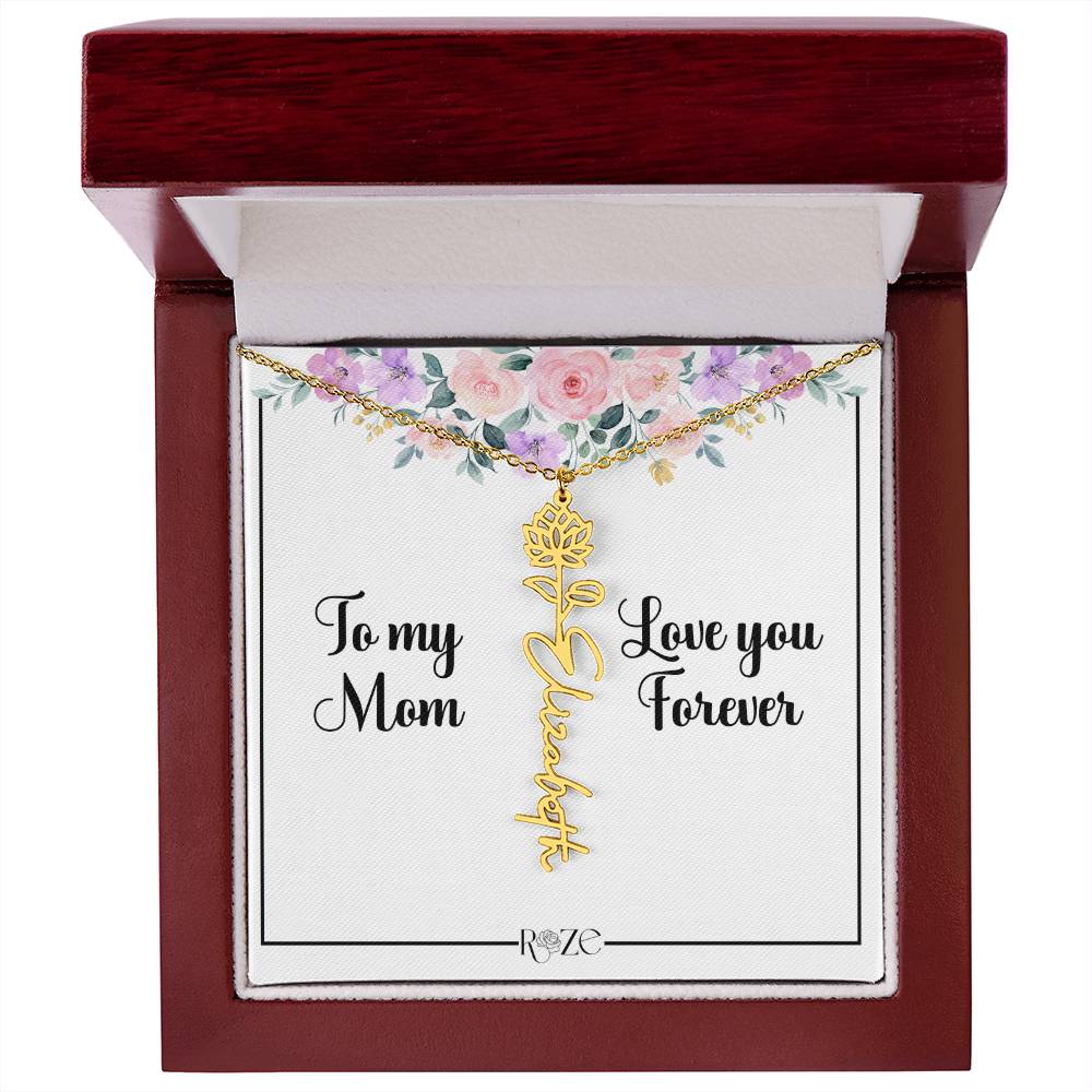 Custom Name Birth Month Neckace for Mother's Day