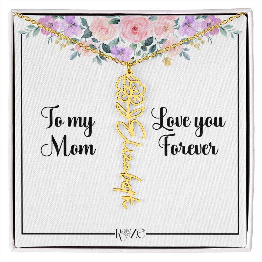 Custom Name Birth Month Neckace for Mother's Day