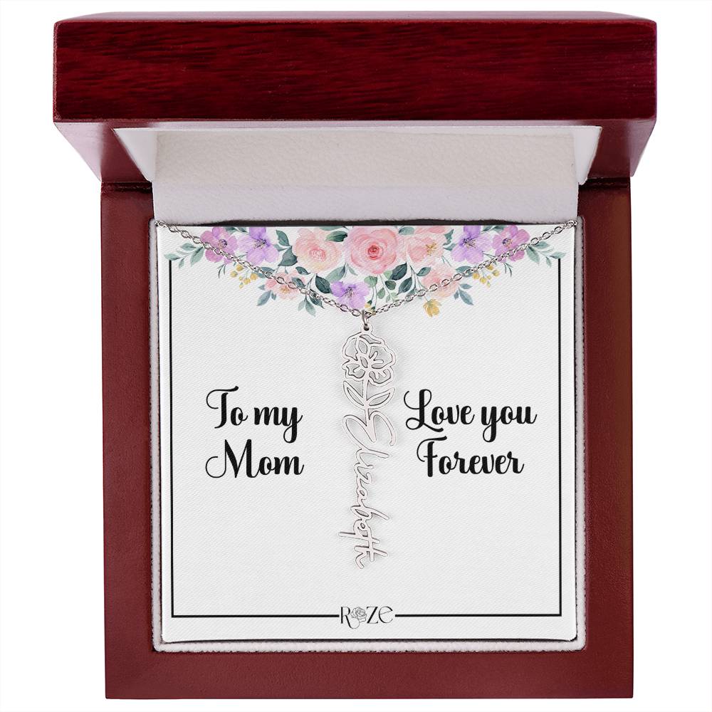 Custom Name Birth Month Neckace for Mother's Day