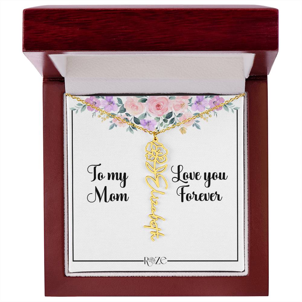 Custom Name Birth Month Neckace for Mother's Day