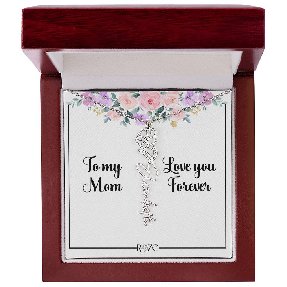 Custom Name Birth Month Neckace for Mother's Day