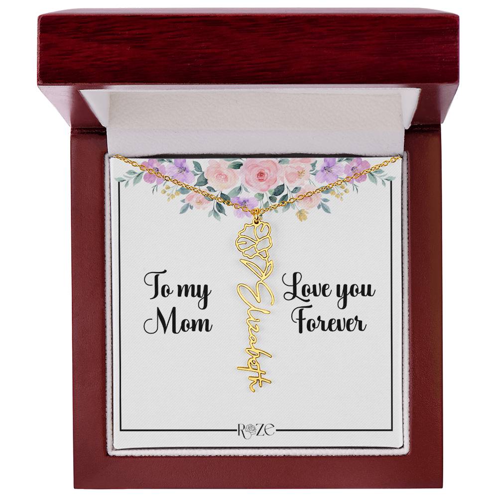 Custom Name Birth Month Neckace for Mother's Day