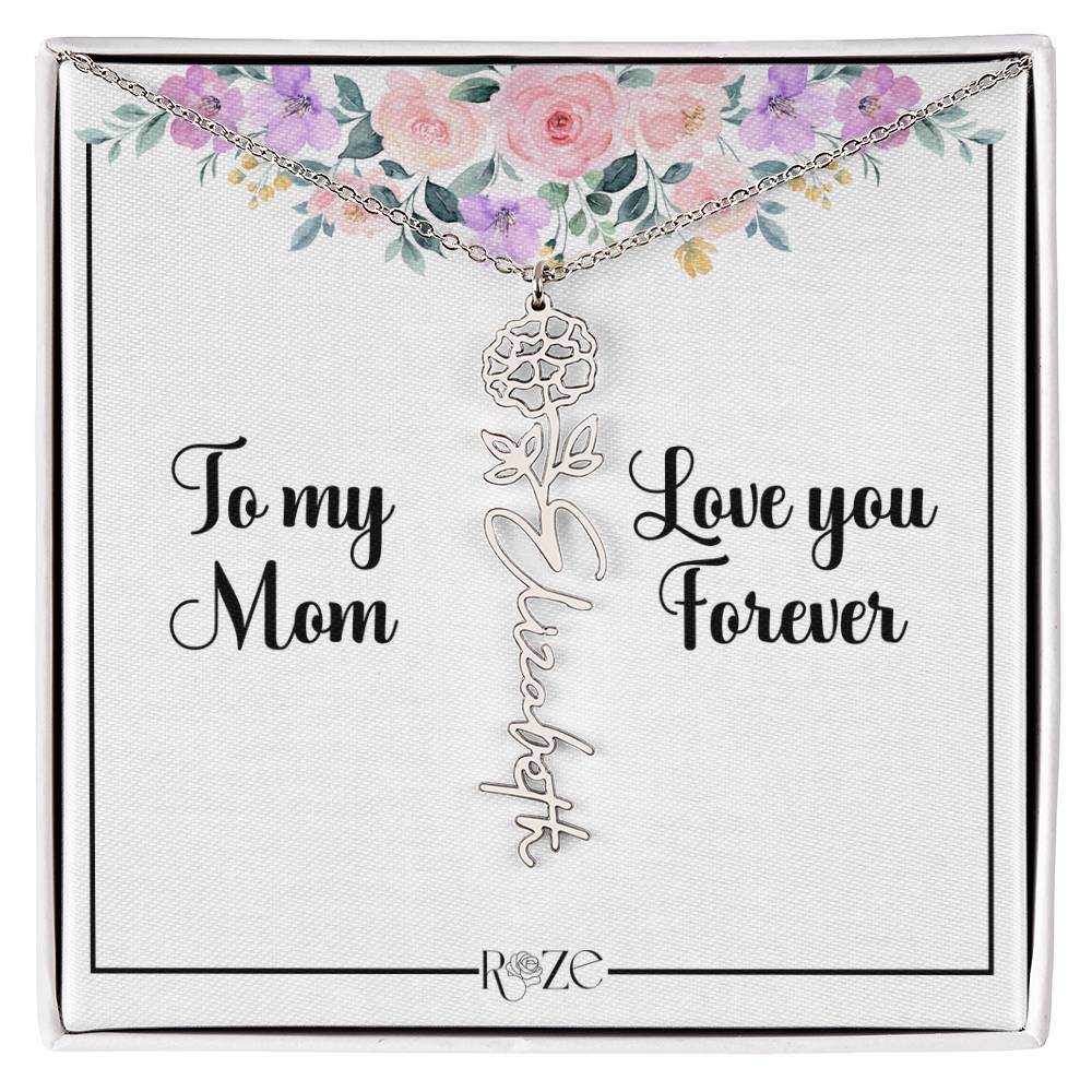 Custom Name Birth Month Neckace for Mother's Day