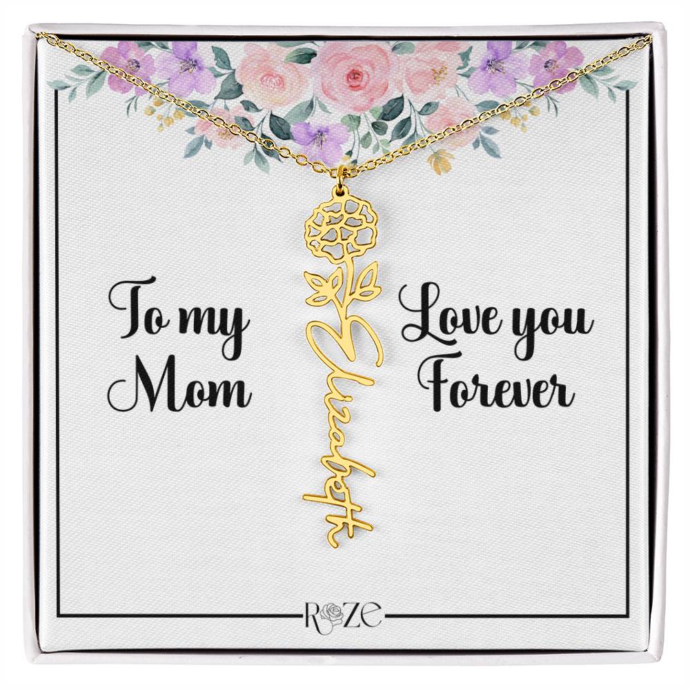 Custom Name Birth Month Neckace for Mother's Day