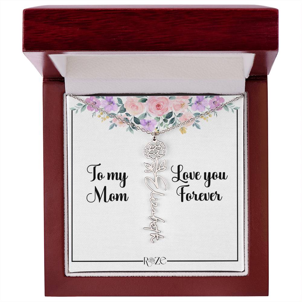 Custom Name Birth Month Neckace for Mother's Day