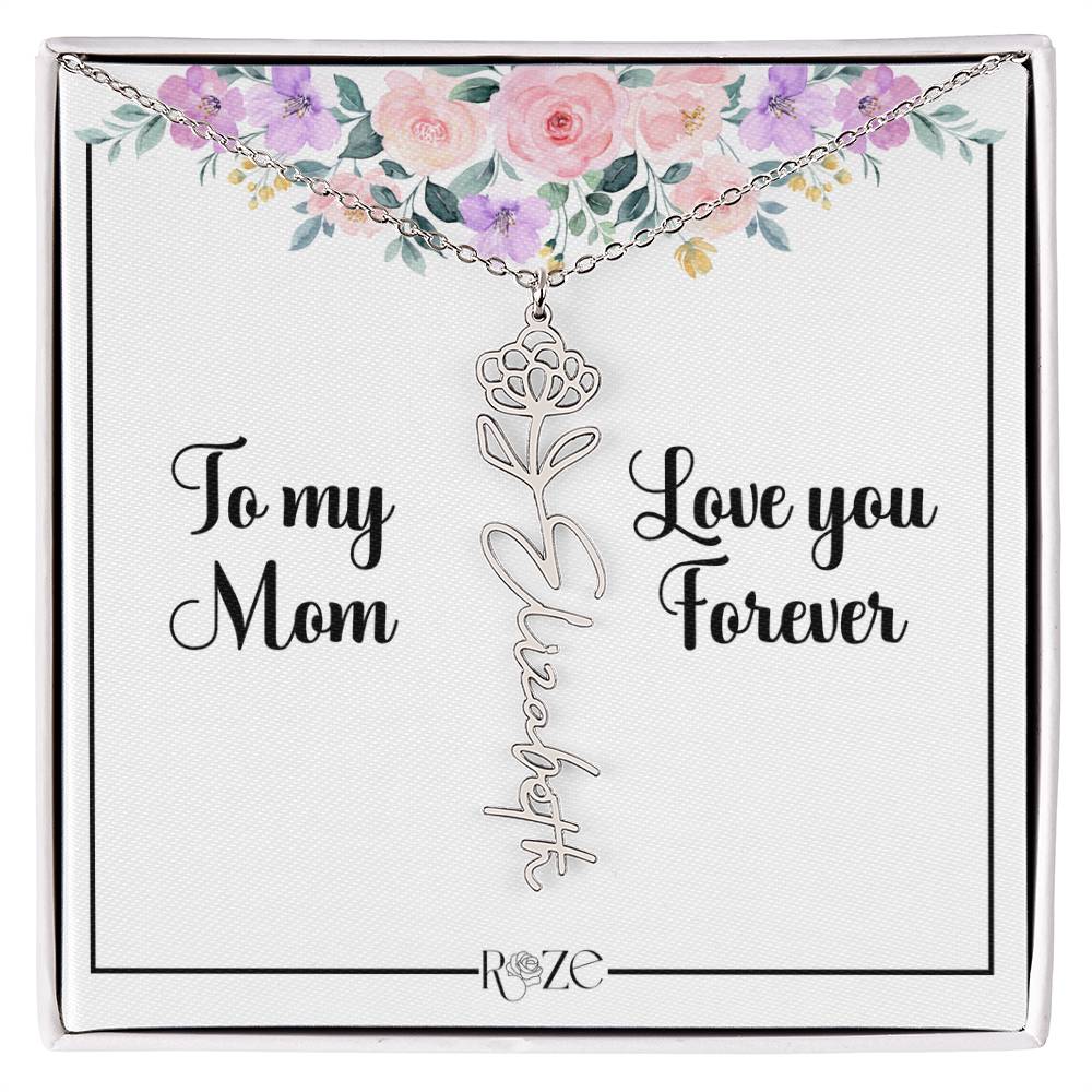 Custom Name Birth Month Neckace for Mother's Day