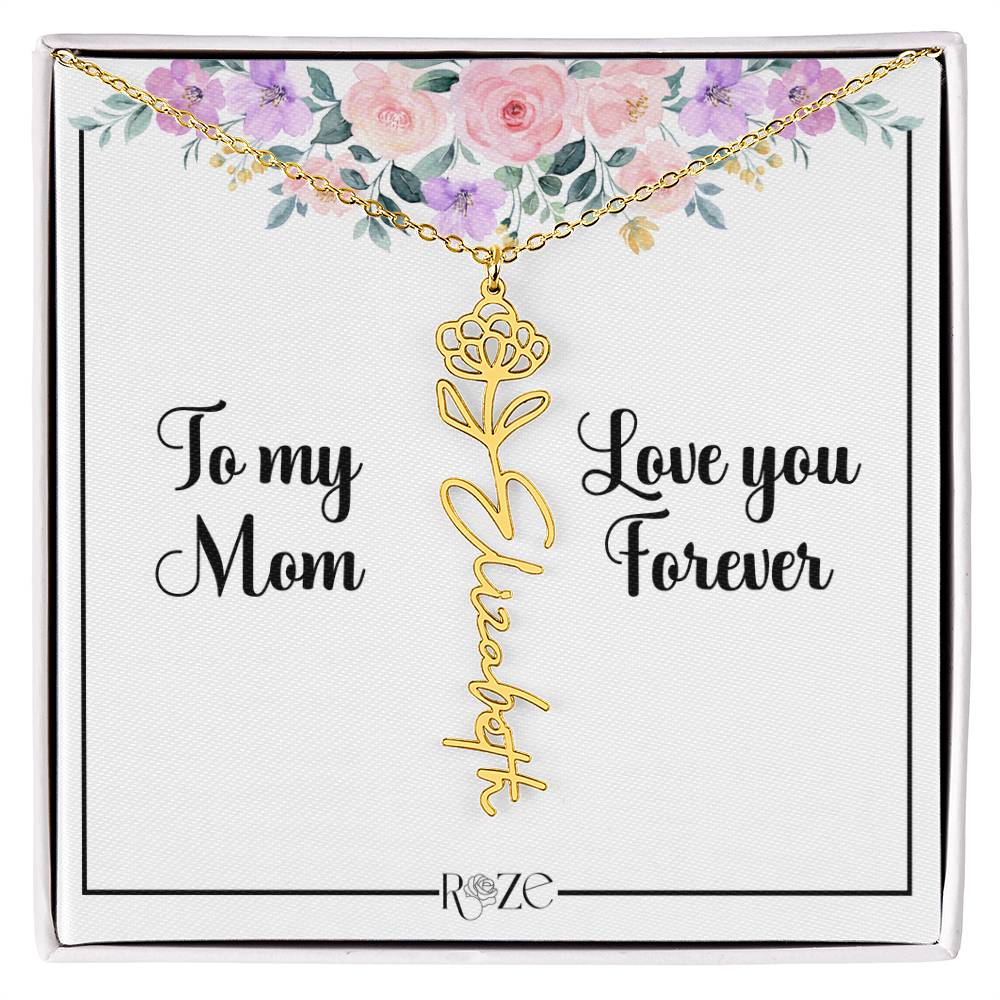 Custom Name Birth Month Neckace for Mother's Day