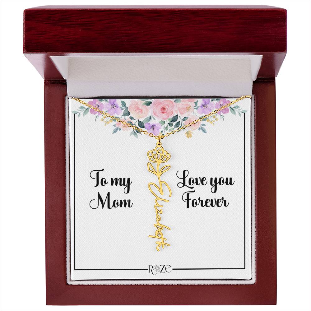 Custom Name Birth Month Neckace for Mother's Day