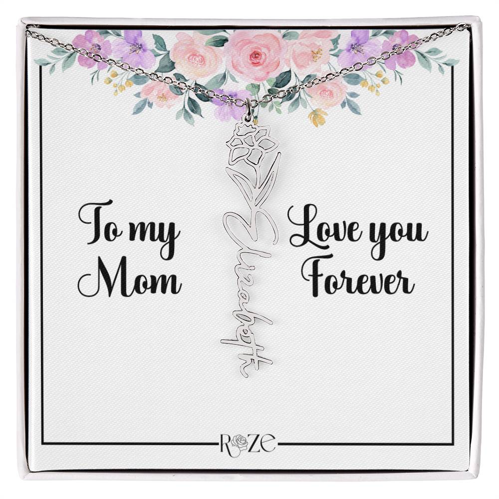 Custom Name Birth Month Neckace for Mother's Day
