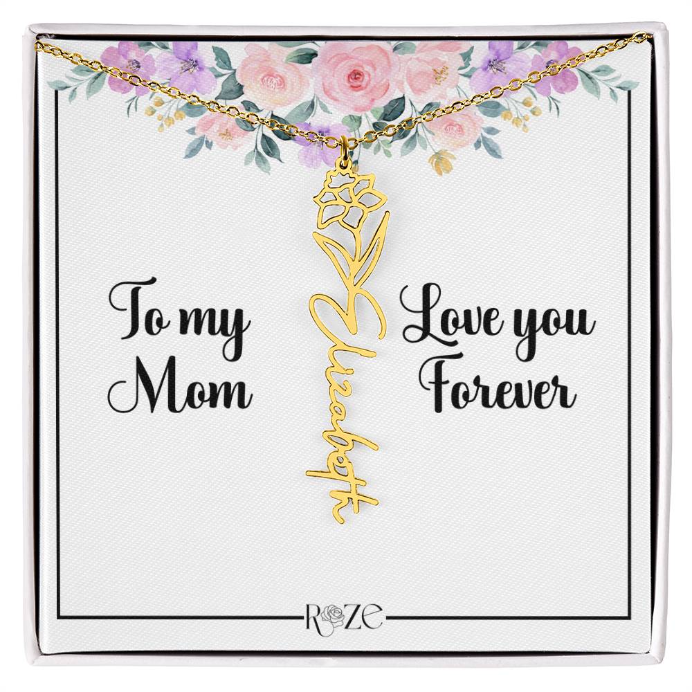 Custom Name Birth Month Neckace for Mother's Day
