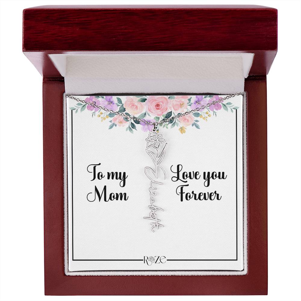 Custom Name Birth Month Neckace for Mother's Day