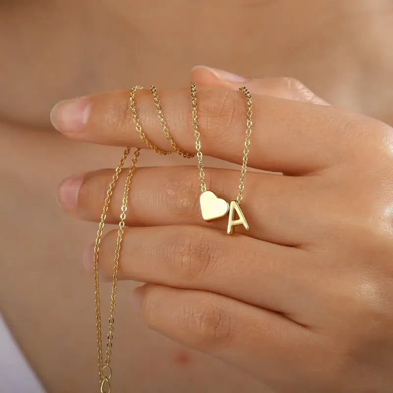 Initial Heart Necklace