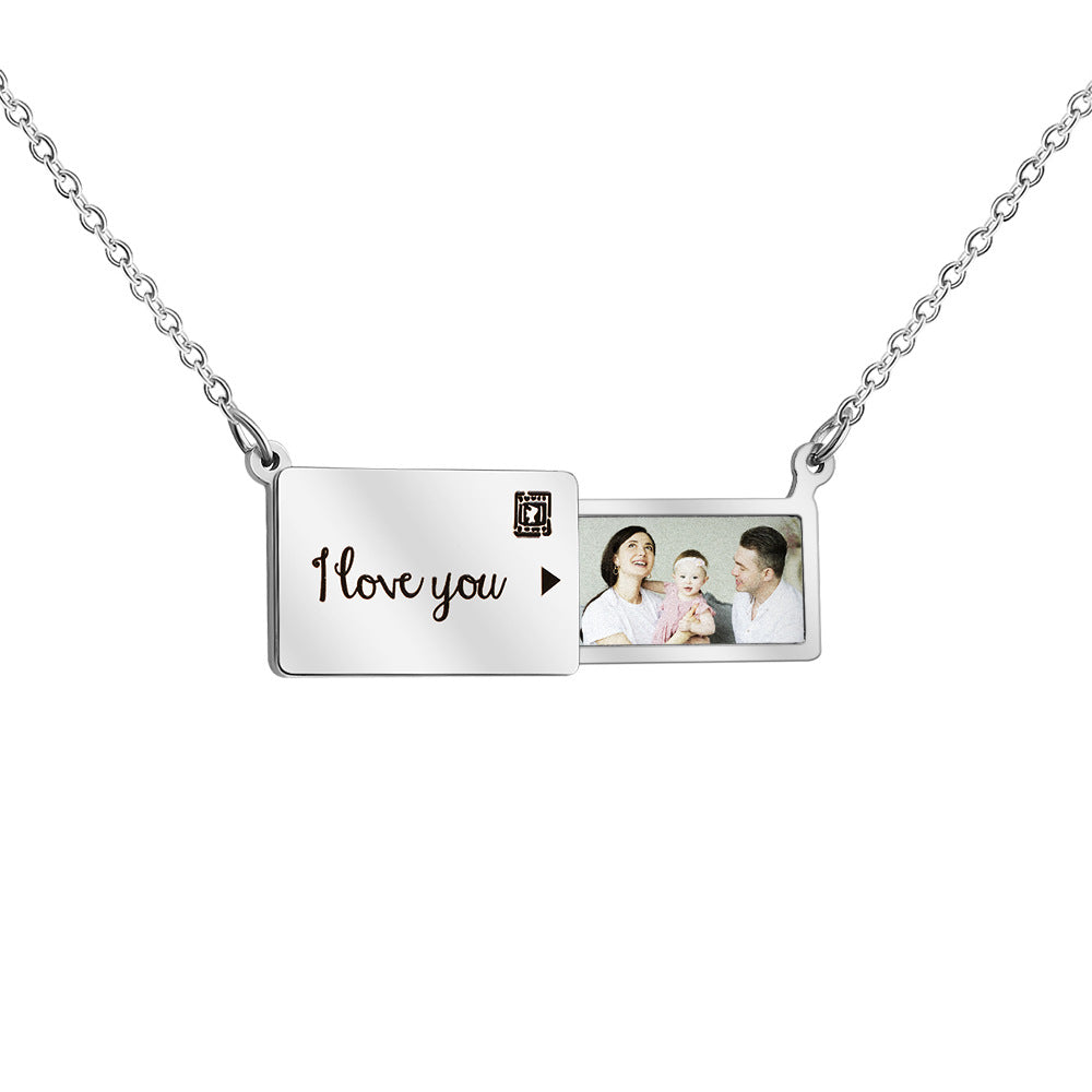 Personalised Photo Envelope Necklace