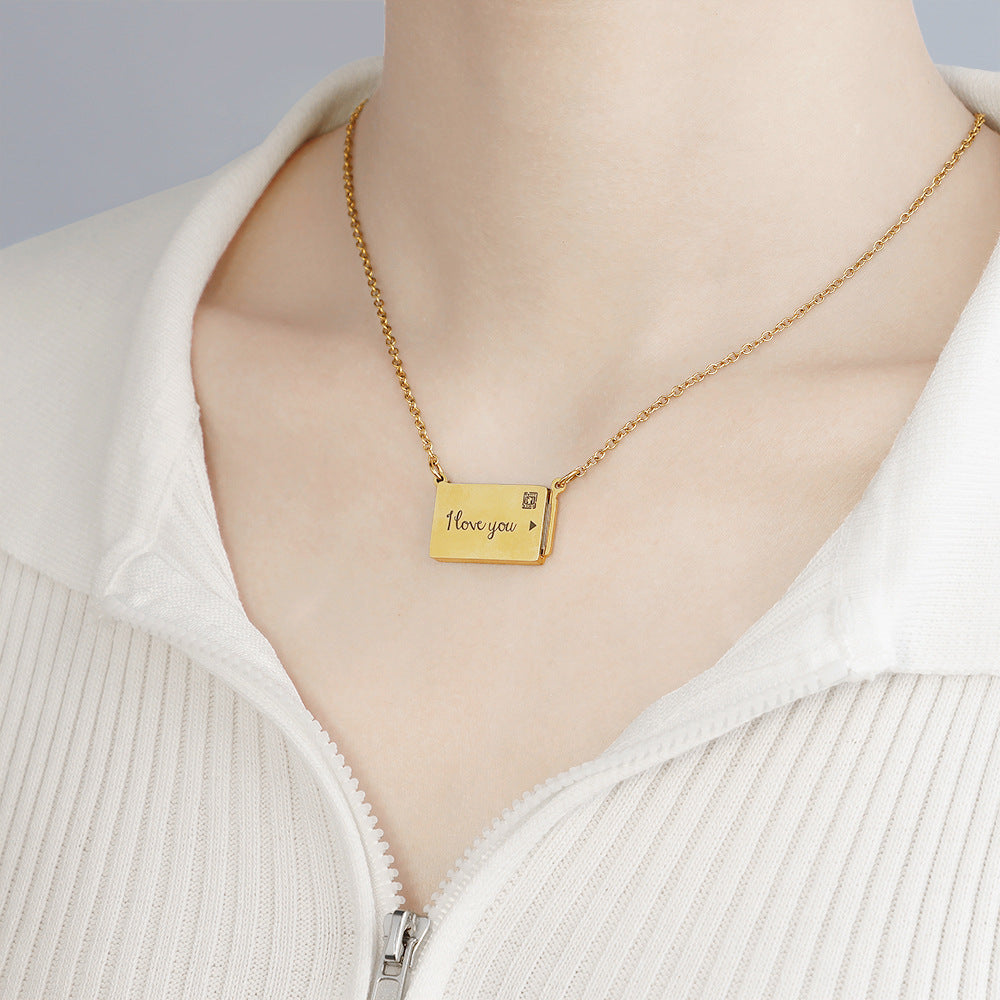 Personalised Photo Envelope Necklace