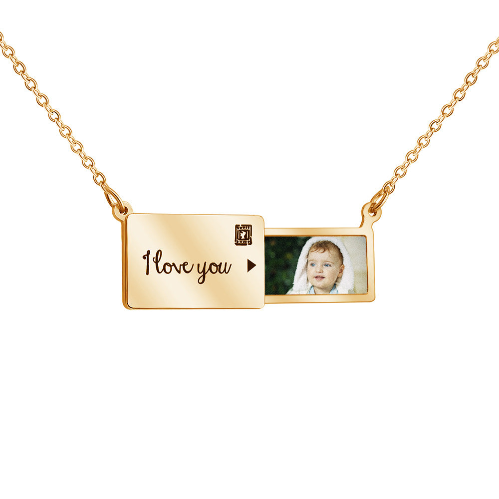 Personalised Photo Envelope Necklace