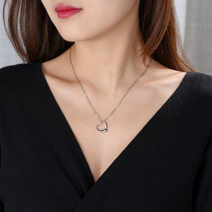 Engraved "Love" Heart Necklace With Eternal Rose Box