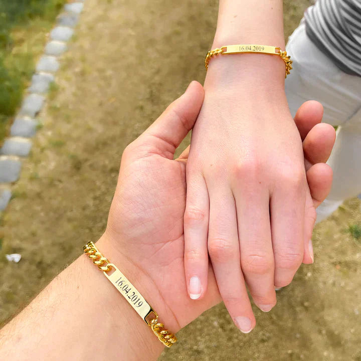 Couple bracelets gold clearance