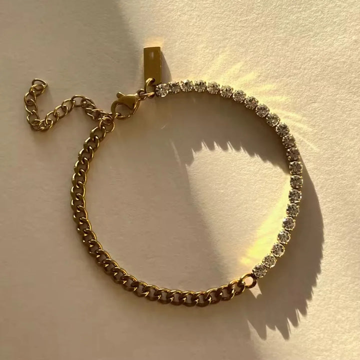 Cuban Tennis Chain Mix Bracelet