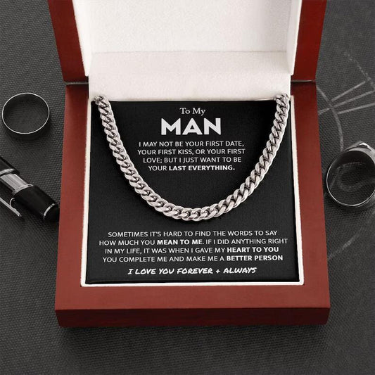 To My Man Cuban Chain Necklace Box