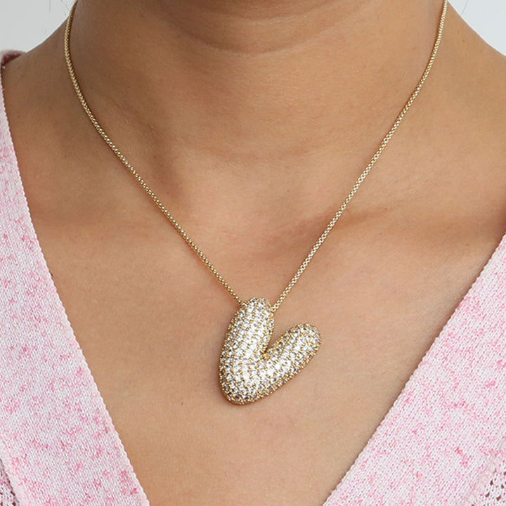 Bubble Initial Letter Necklace