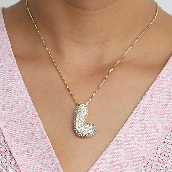 Bubble Initial Letter Necklace