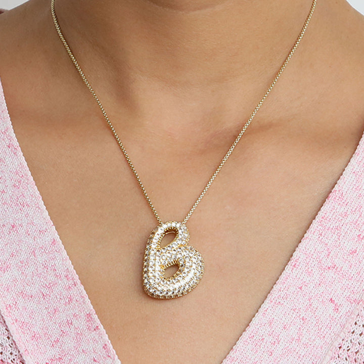 Bubble Initial Letter Necklace