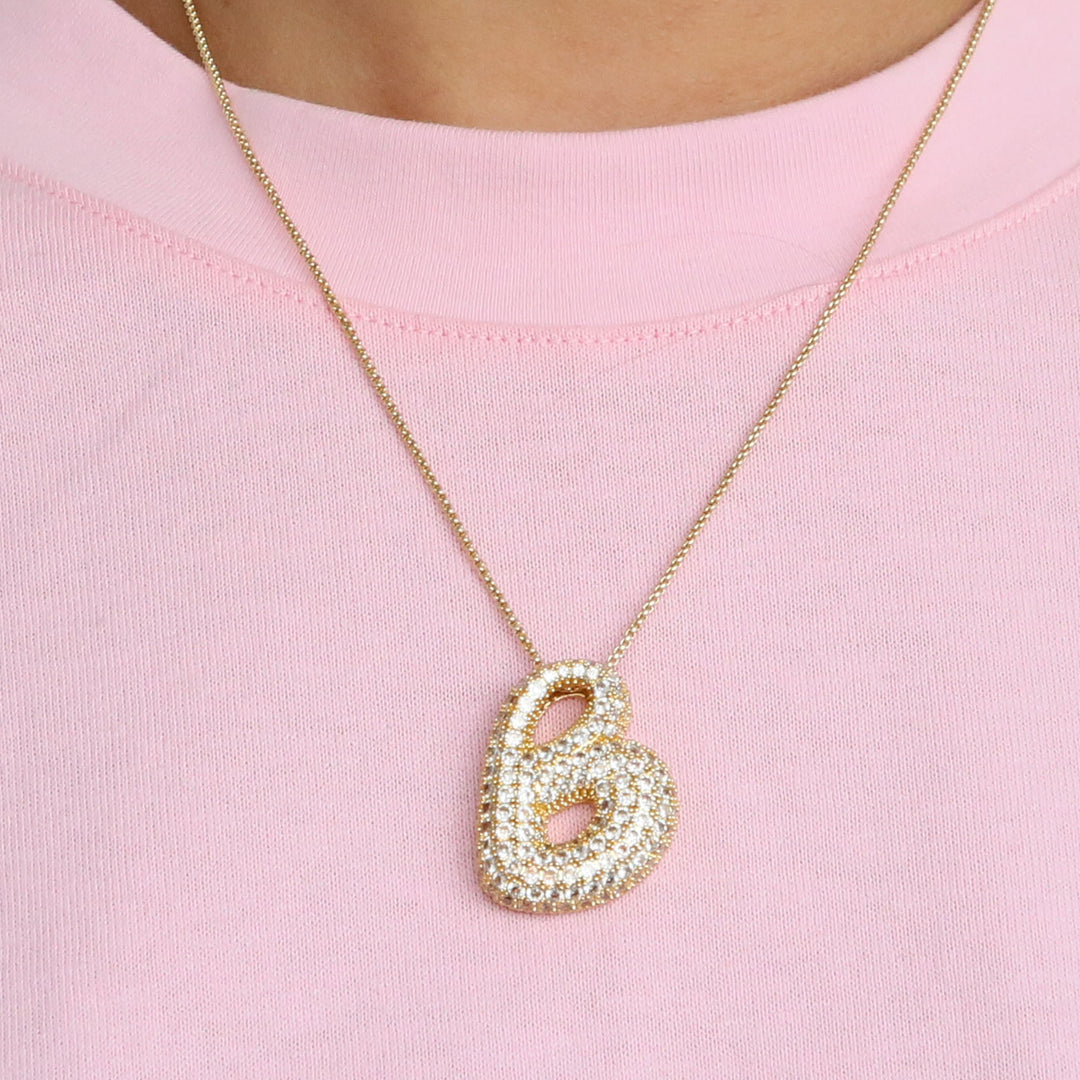 Bubble Initial Letter Necklace