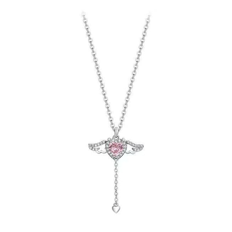 Heart & Angel Wings Pendant