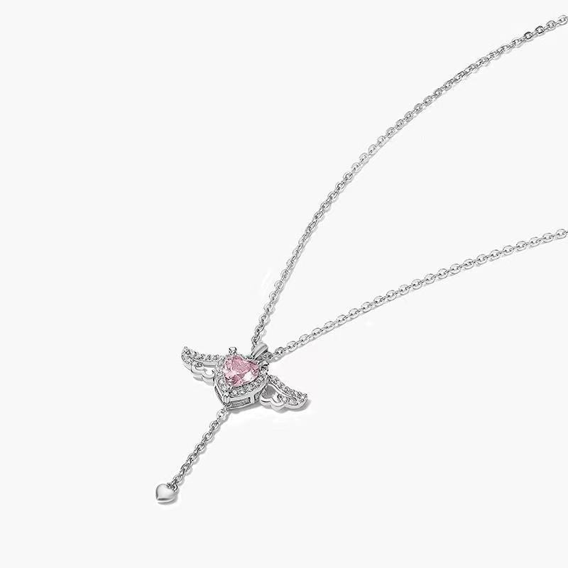 Heart & Angel Wings Pendant