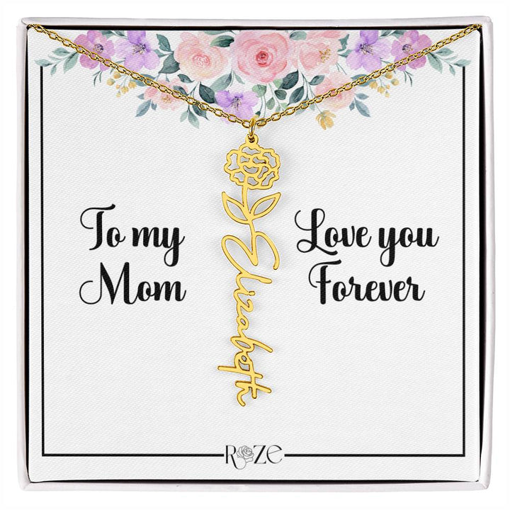 Custom Name Birth Month Neckace for Mother's Day