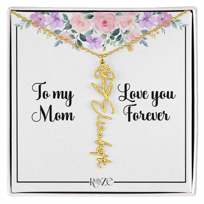 Custom Name Birth Month Neckace for Mother's Day