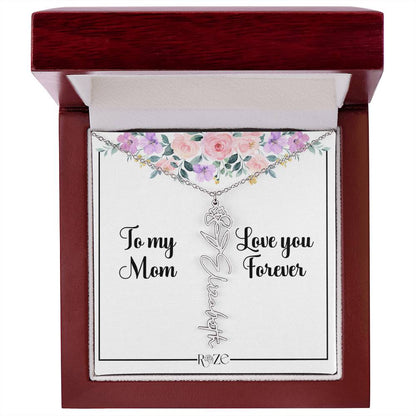 Custom Name Birth Month Neckace for Mother's Day
